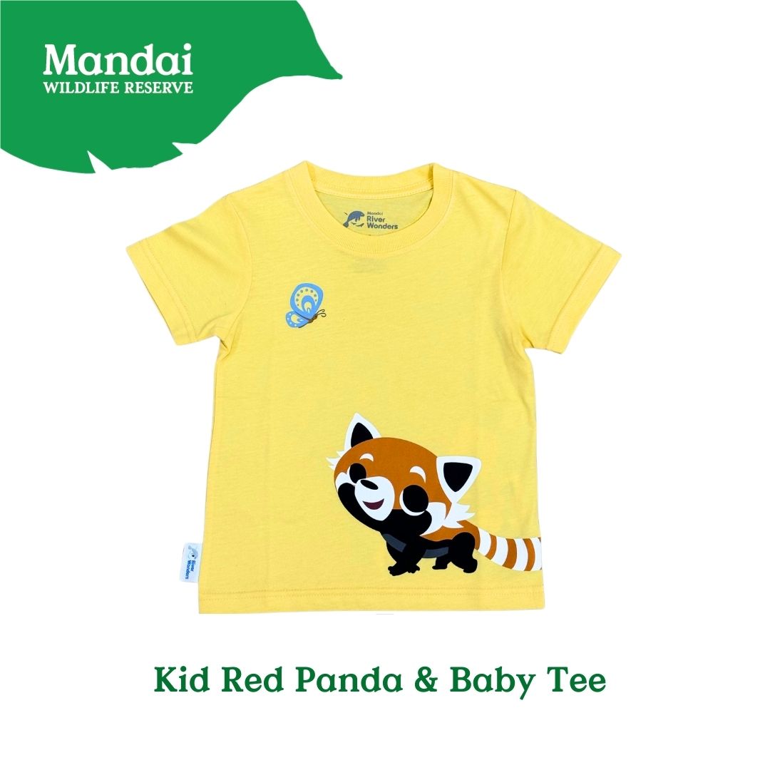 Panda and Friends Kids Red Panda & Baby Tshirt A River Wonders Exclusive Experience MANDAI WILDIFE RESERVE