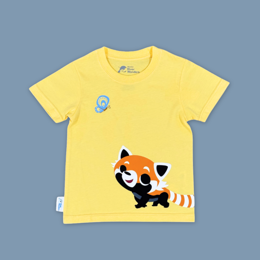 Panda and Friends Adults Red Panda and Baby Tshirt A River Wonders Exclusive Experience MANDAI WILDIFE RESERVE