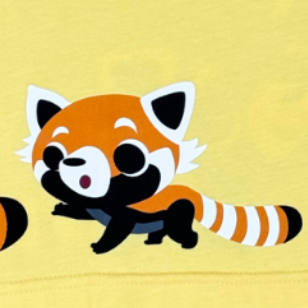 Panda and Friends Adults Red Panda and Baby Tshirt - MANDAI WILDIFE RESERVE