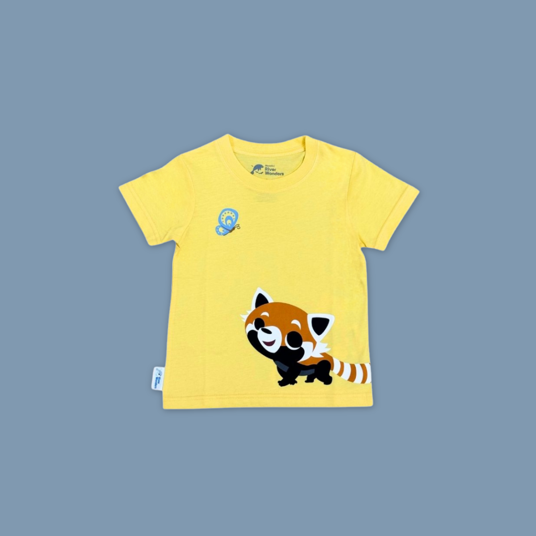 Panda and Friends Kids Red Panda & Baby Tshirt - MANDAI WILDIFE RESERVE