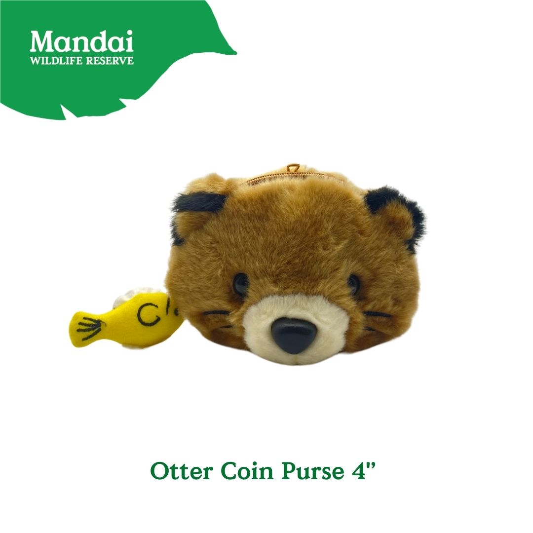 Otter Reversible Pillow Chill Otter Hideouts Coin Purse Sitting Otter Plush MANDAI WILDIFE RESERVE