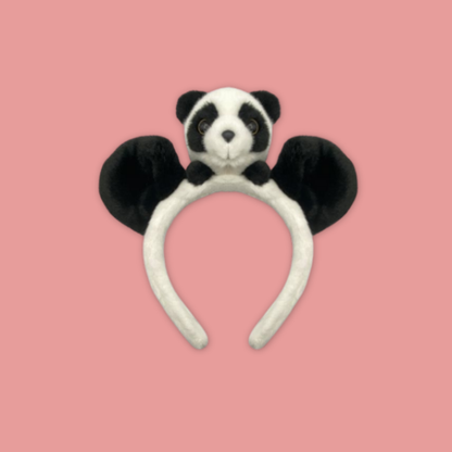 Panda and Friends Plushie Headband Face Sling Bag - MANDAI WILDLIFE RESERVE