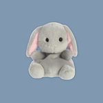 Gray Bunny Palm Pal Plush 4"