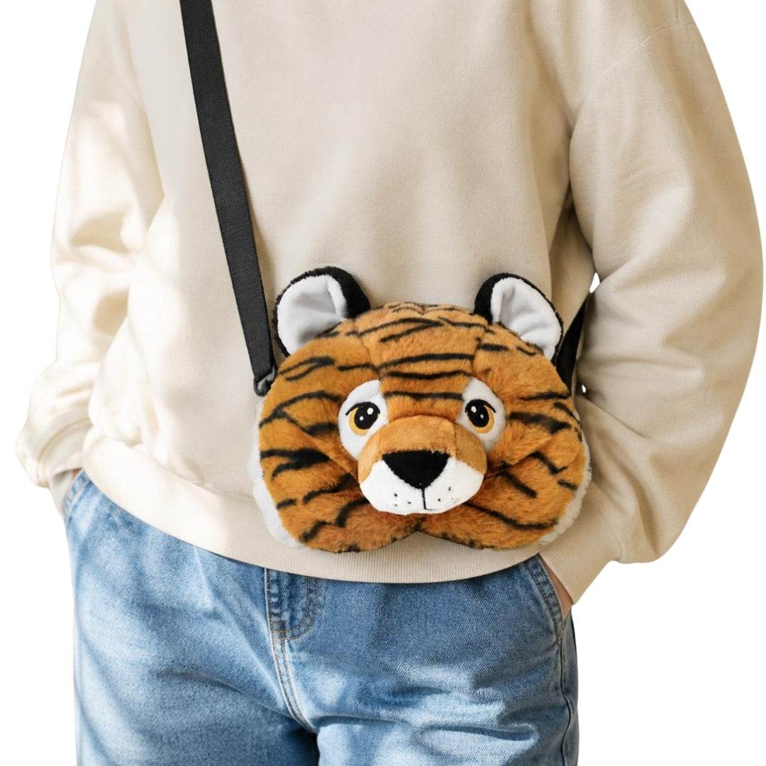 Malayan Tiger Face Sling Plush Bag