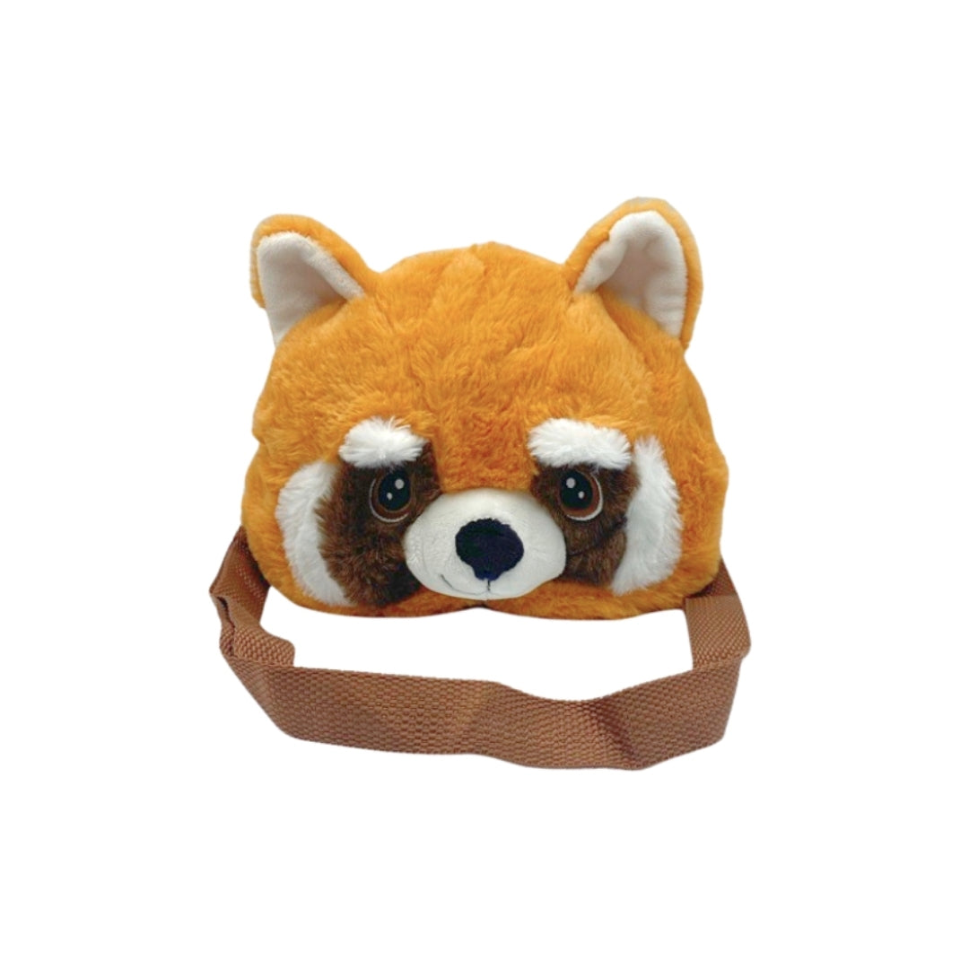 Red Panda Face Sling Plush Bag