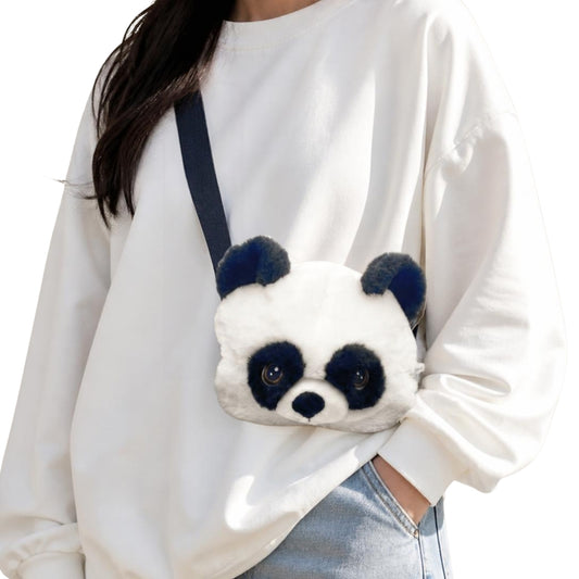 Panda Face Sling Plush Bag