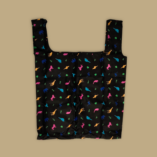 Animal Icon All Over Print Foldable Tote Bag MANDAI WILDLIFE RESERVE