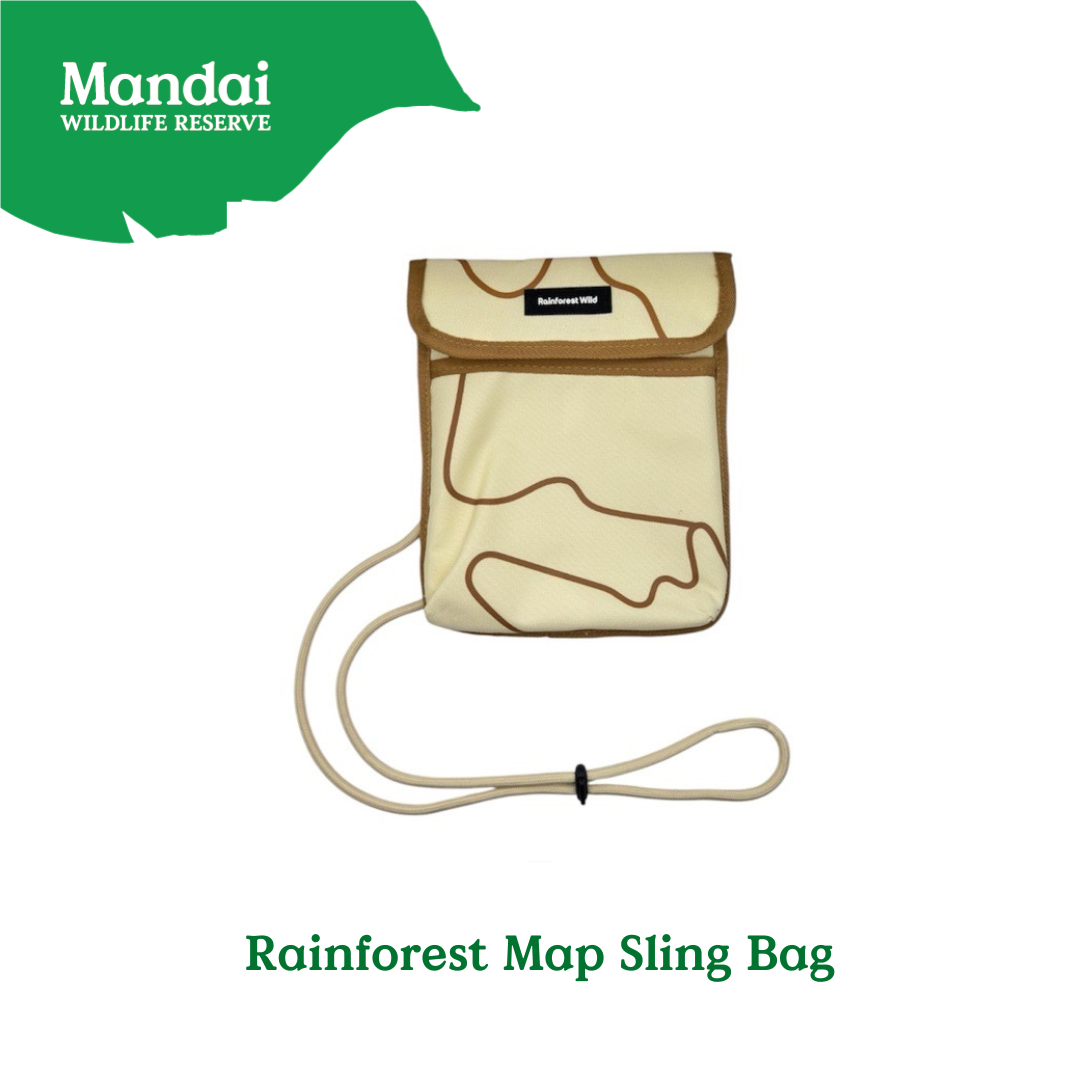 Rain Forest Wild Asia Adventure Gear: Infographic Map Sling Bag & Cap, Mandai Wildlife Reserve