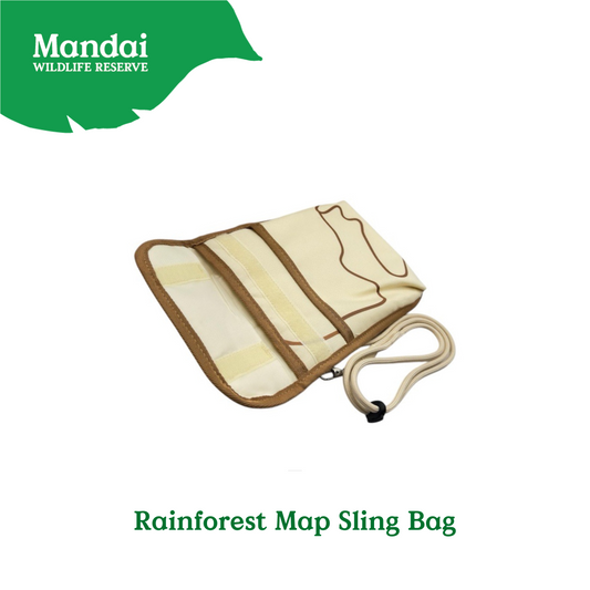 Rain Forest Wild Asia Adventure Gear: Infographic Map Sling Bag & Cap, Mandai Wildlife Reserve