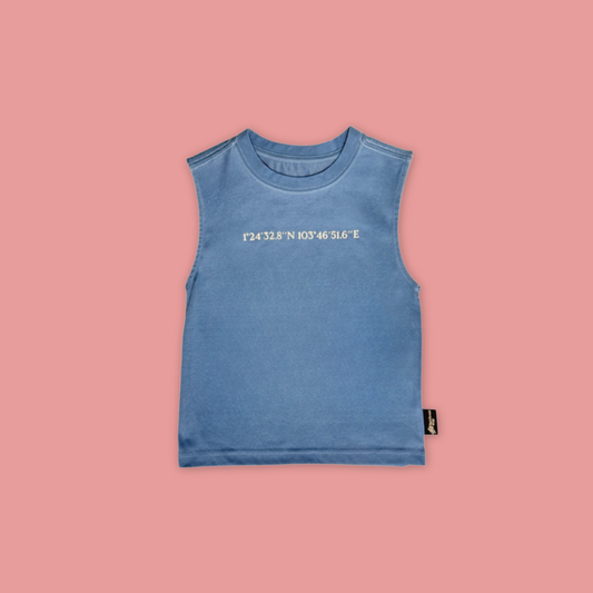 Rainforest Map Cotton Cool Kids Sleeveless Tank Top