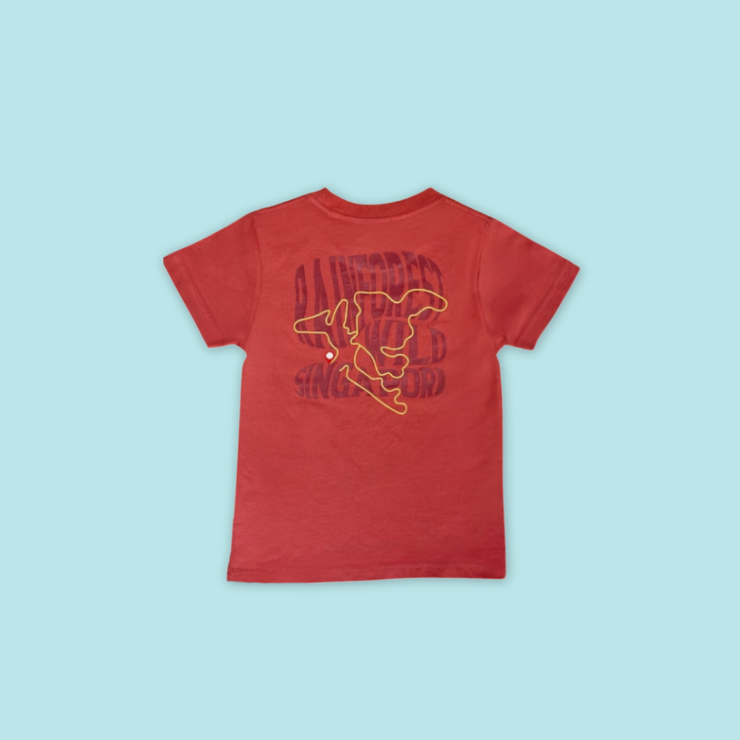 Rainforest Wild Asia Infographic Map Kids T-Shirt - MANDAI WILDLIFE RESERVE