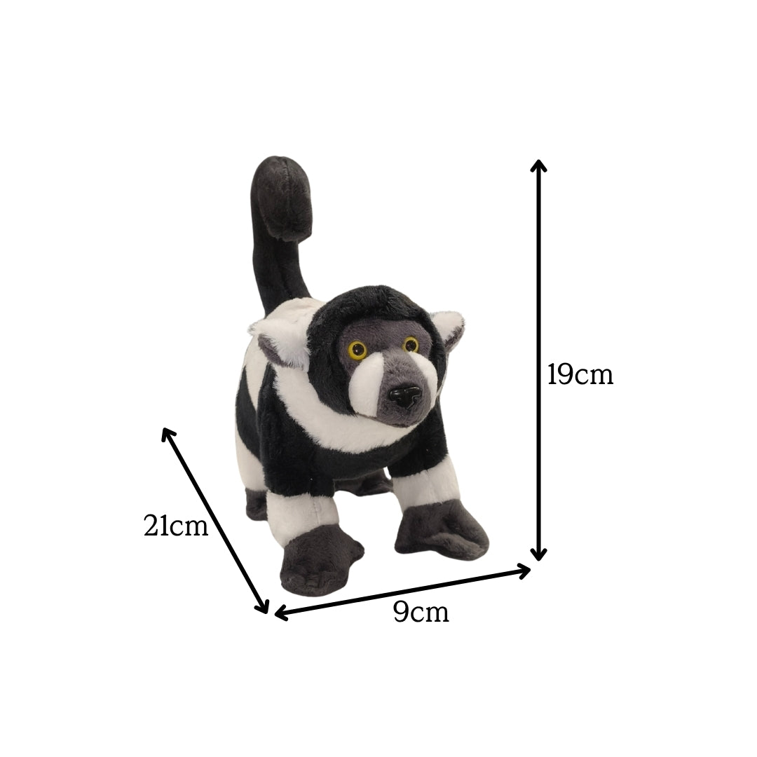 Ruffed Lemur Beanie Plush 8"