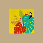 Flying Macaw Bath Towel