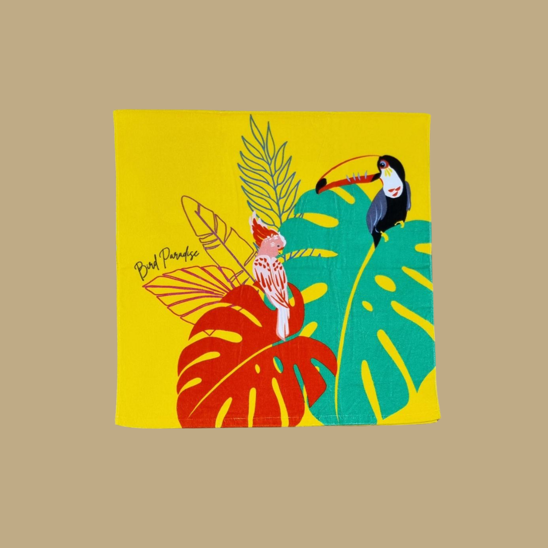 Flying Macaw Bath Towel