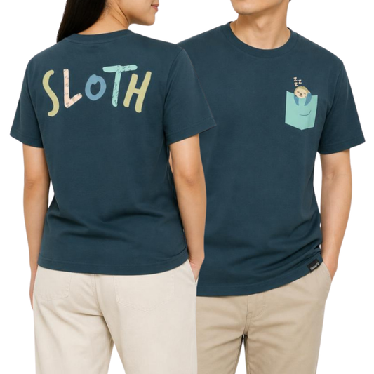 Sloth on the Pocket Adult T-Shirt