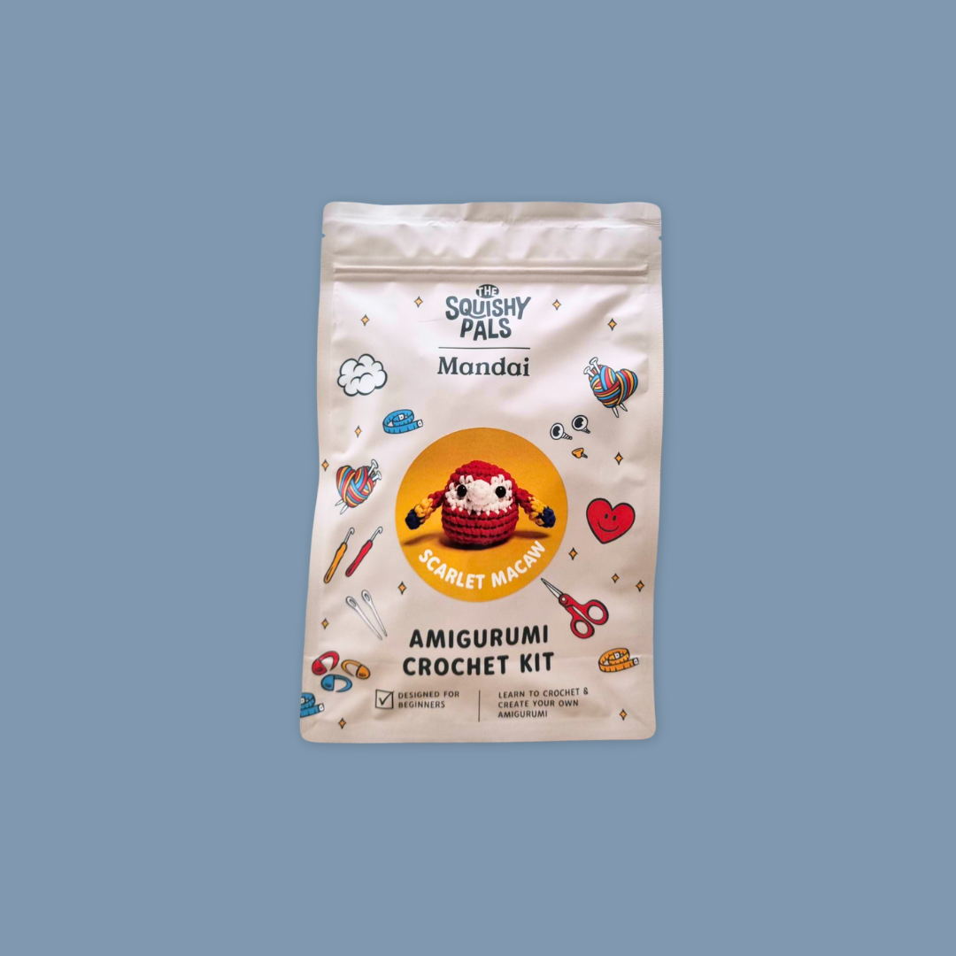 Mandai x The Squishy Pal Scarlet Macaw Crochet DIY Kit
