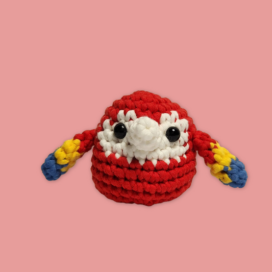 Mandai x The Squishy Pal Scarlet Macaw Crochet DIY Kit