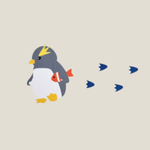 Walking Rockhopper Penguin Adult T-shirt