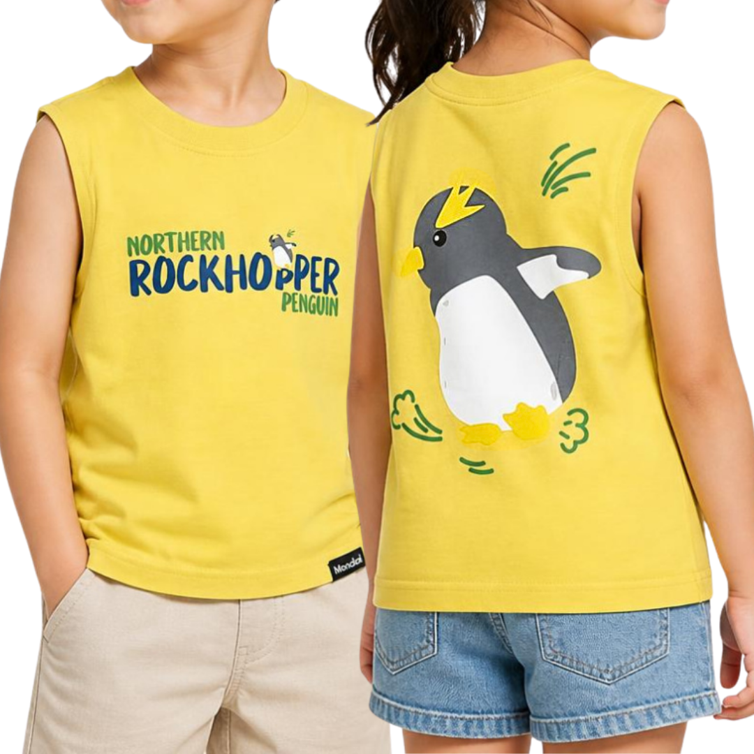 Hopping Rockhopper Penguin Kids Tank Top