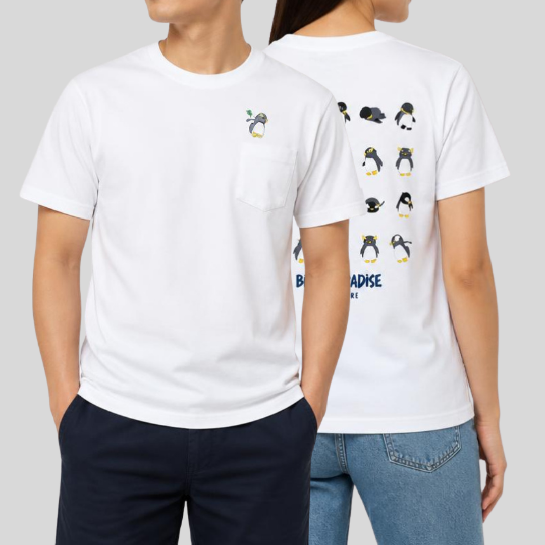 Penguin Collage Pocket Adult T-shirt