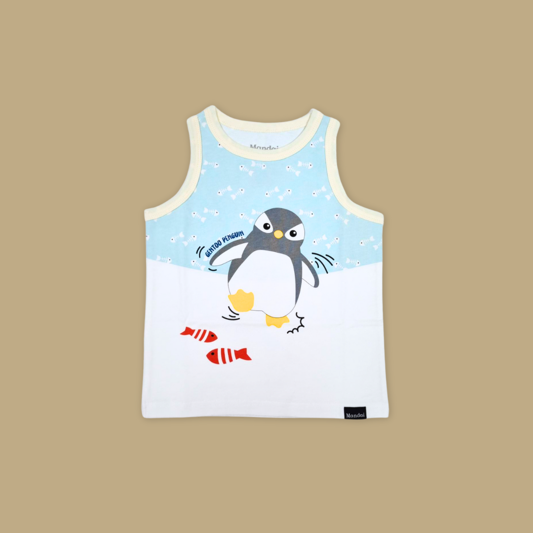Gentoo Penguin Run Kids Tank Top