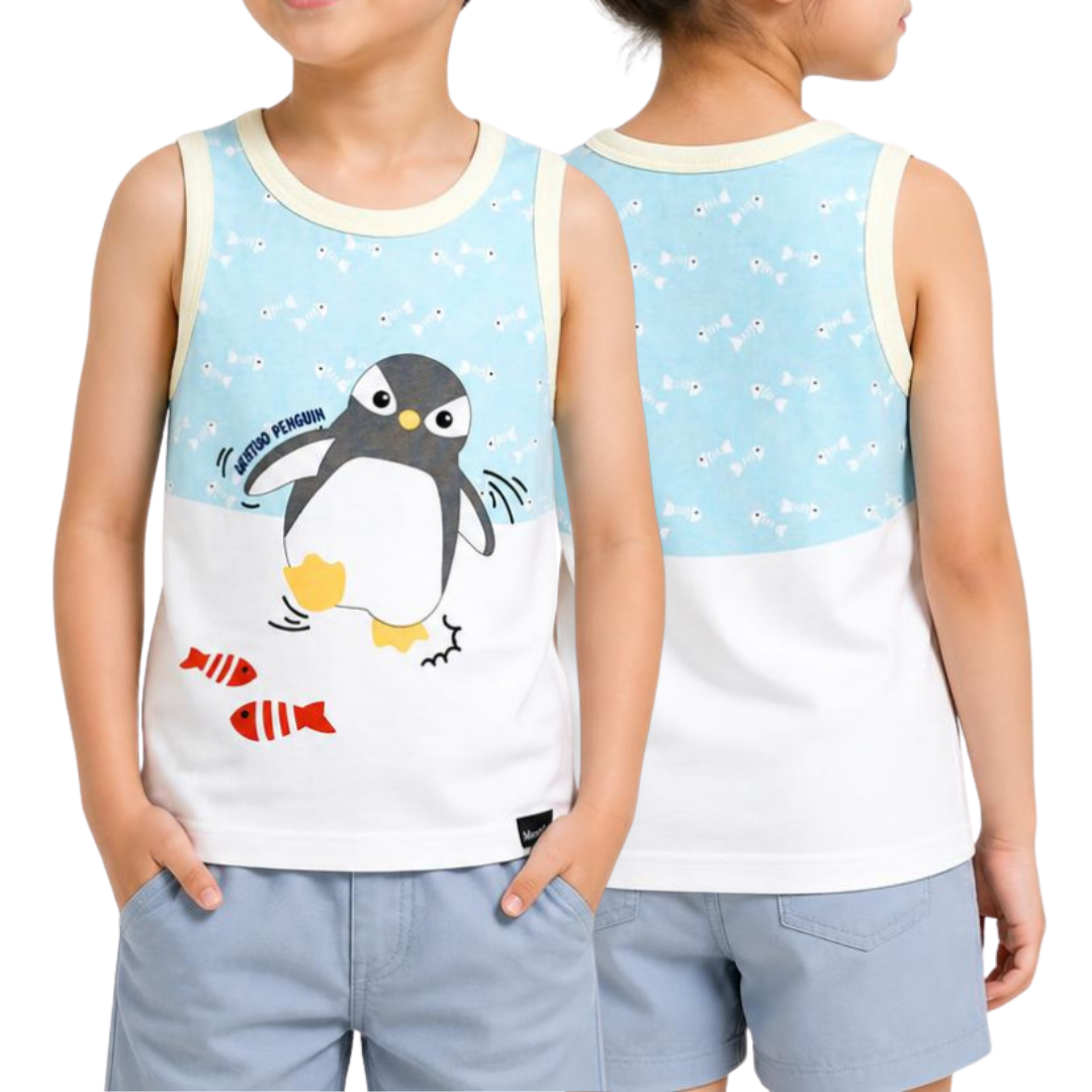 Gentoo Penguin Run Kids Tank Top
