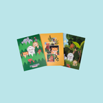 Mr. Merlion and Friends 3-Piece A6 Notebook Set