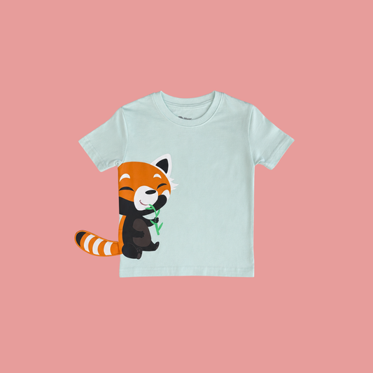 Panda And Friends 2 Red Panda Eating Kids T-Shirt