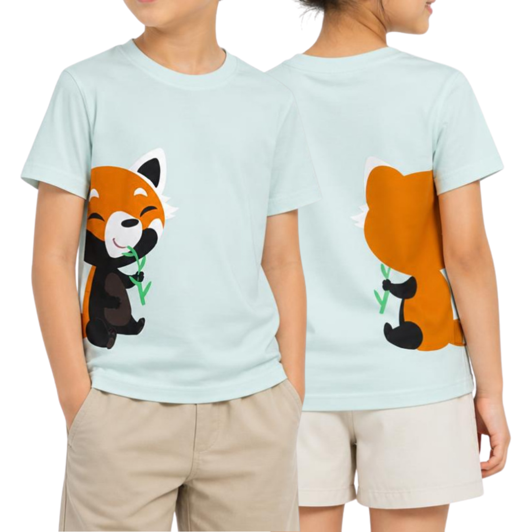Panda And Friends 2 Red Panda Eating Kids T-Shirt