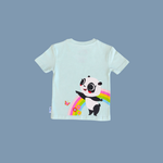 Panda And Friends 2 Panda Rainbow Pocket Kids T-Shirt