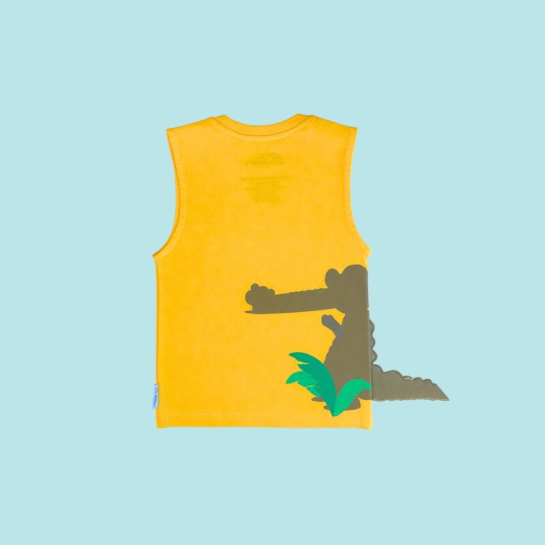 Panda And Friends 2 Alligator Slouch Kids Tank Top