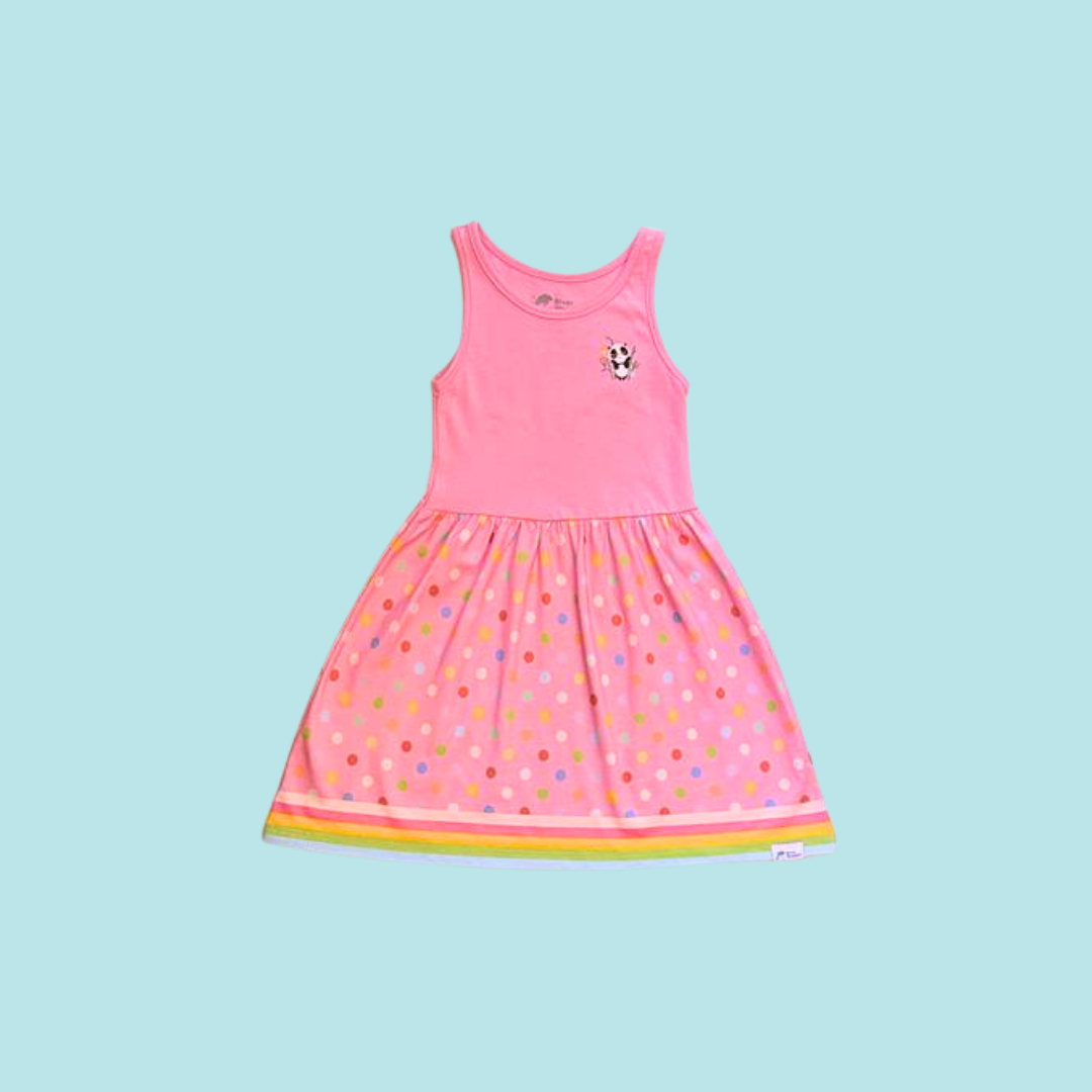 Panda And Friends 2 Polkadots Girls Dress