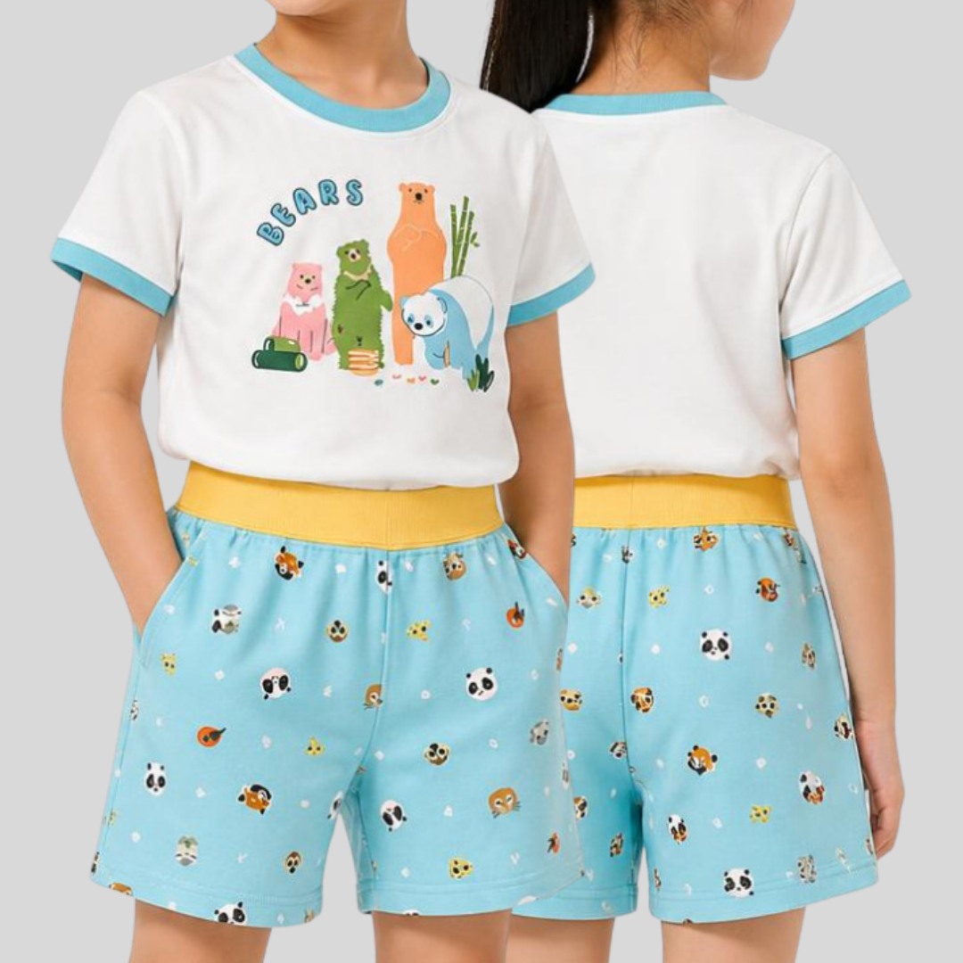 Panda And Friends 2 All-Over Print Kids Short