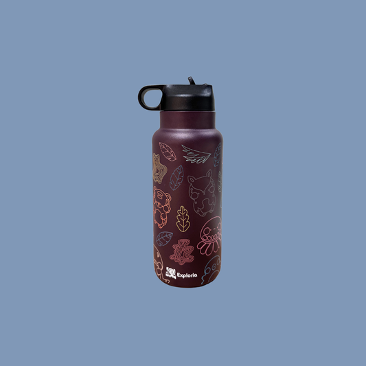 Exploria Mighty Jaxx Silhouette Print Water Bottle