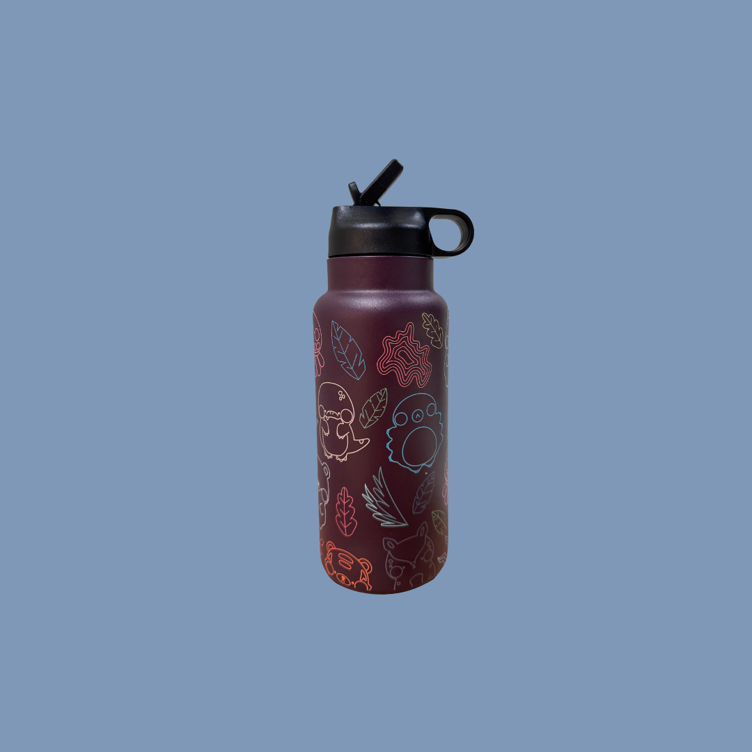 Exploria Mighty Jaxx Silhouette Print Water Bottle
