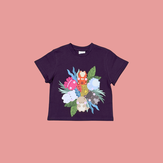 Exploria Mighty Jaxx Circle Collage Kids T-Shirt Purple