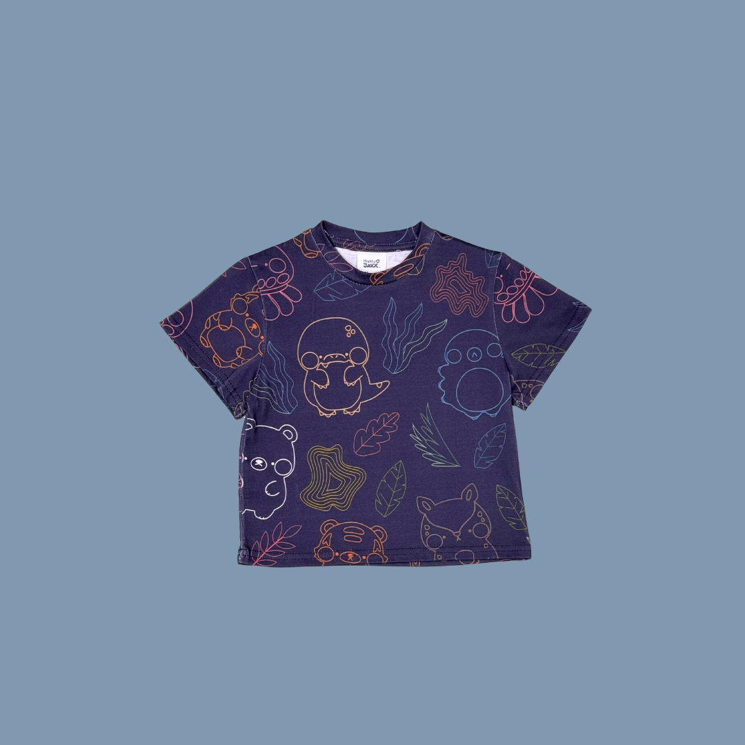 Exploria Mighty Jaxx Silhouette Print Kids T-Shirt