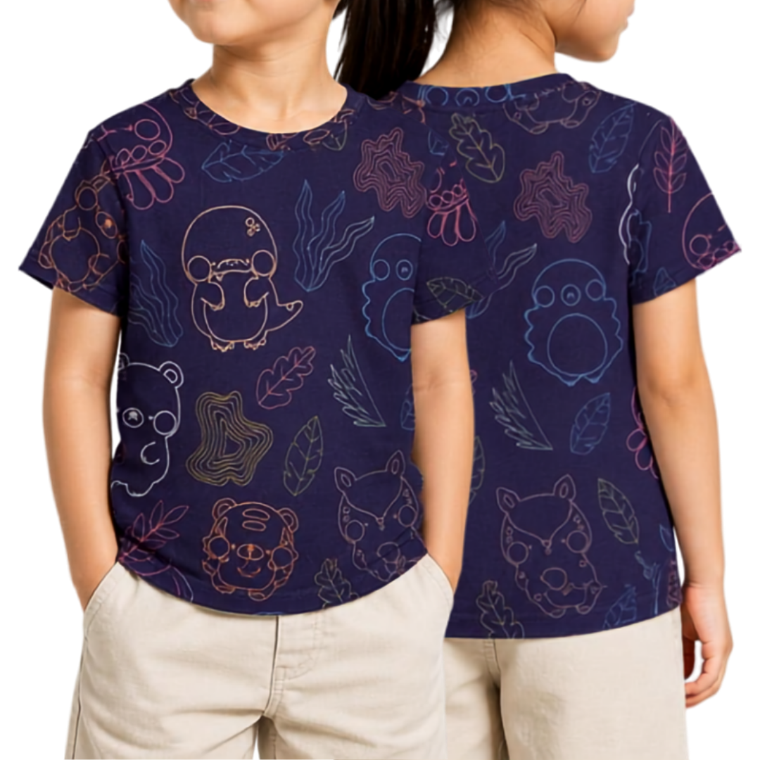 Exploria Mighty Jaxx Silhouette Print Kids T-Shirt