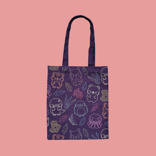 Exploria Mighty Jaxx Silhouette Print Tote Bag
