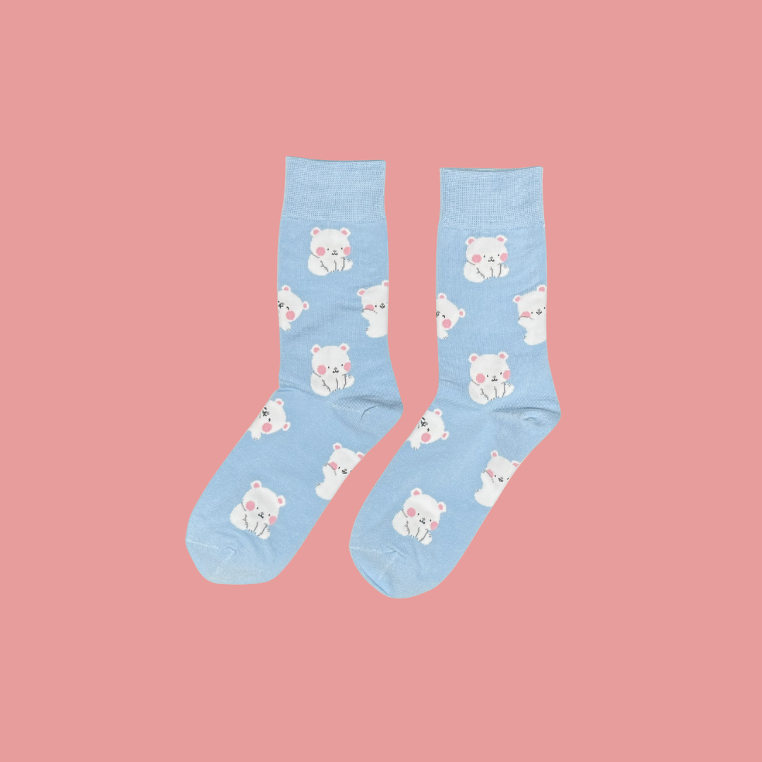 Exploria Mighty Jaxx Adult Polar Bear Socks
