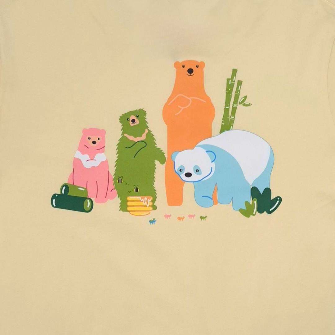 Bear Collage at Back Adult T-Shirt