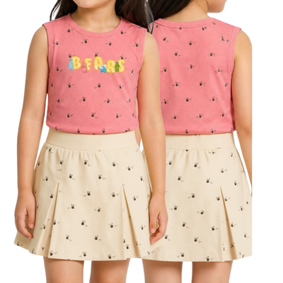 Bee All-Over-Print Girls Skort