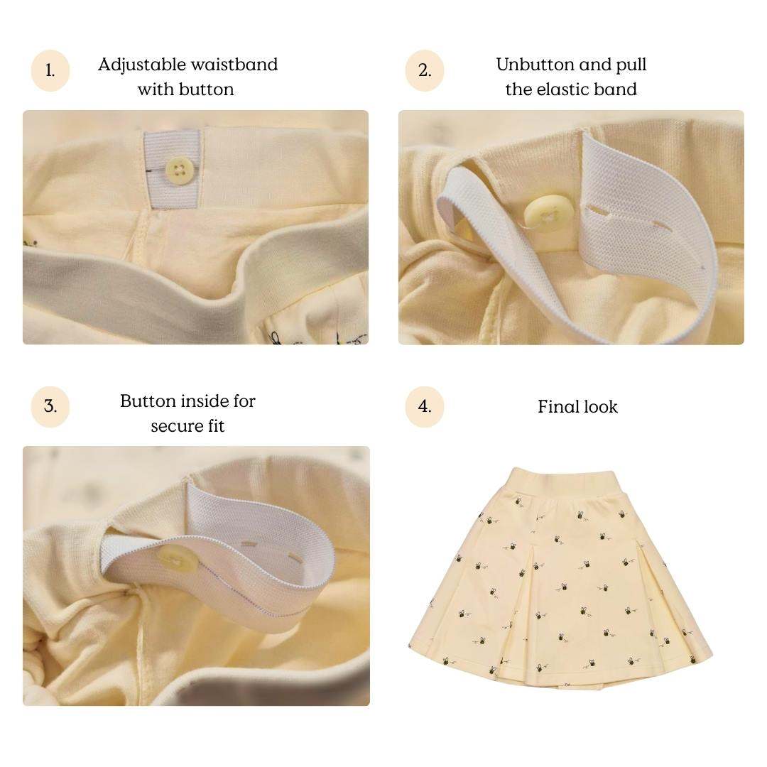 Bee All-Over-Print Girls Skort