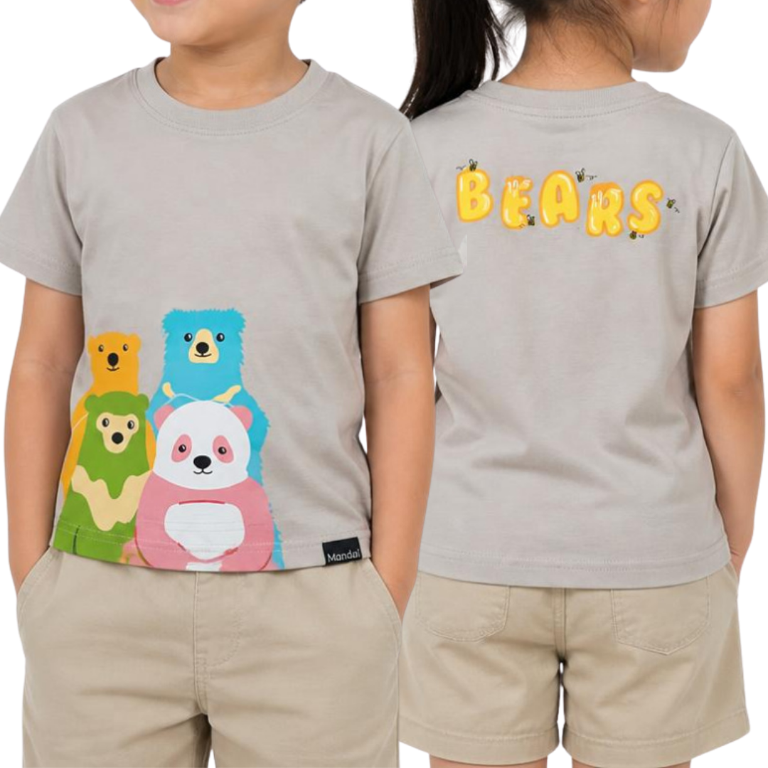 Bear at Side Kids T- Shirt