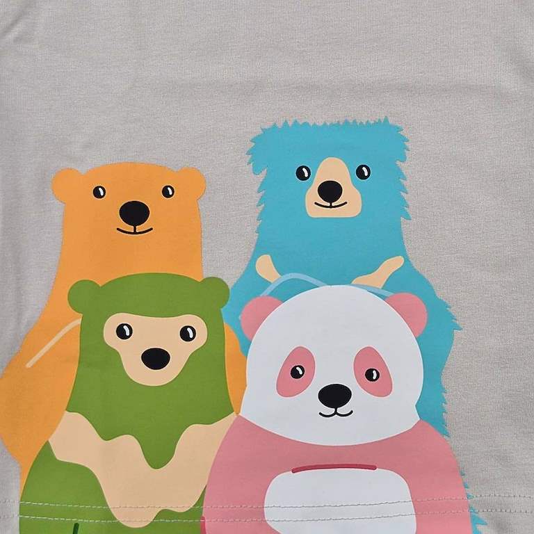 Bear at Side Kids T- Shirt