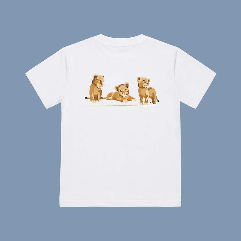 Lion Cubs at Back Adult T-Shirt