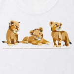 Lion Cubs at Back Adult T-Shirt