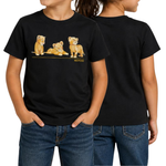 Lion Cubs at Chest Kids T-Shirt