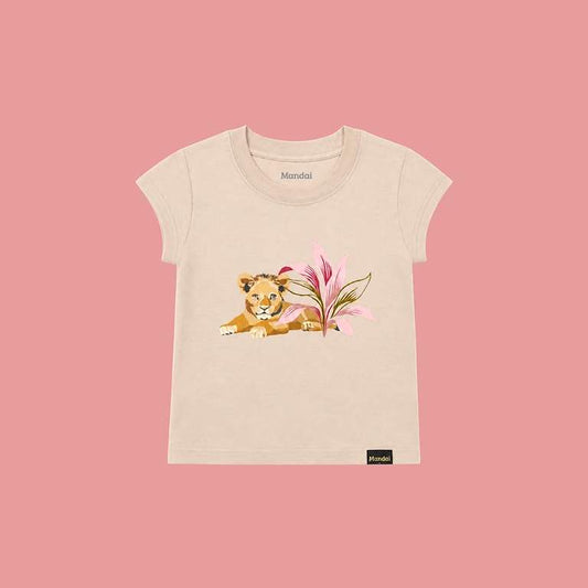 Lion Cub Girls Cap Sleeve T