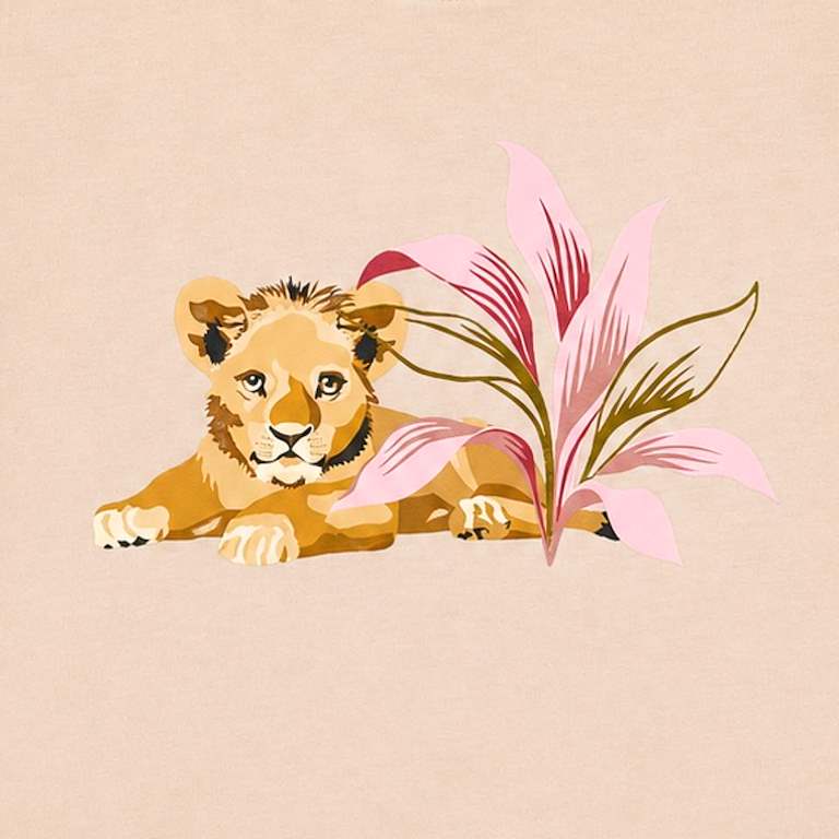 Lion Cub Girls Cap Sleeve T